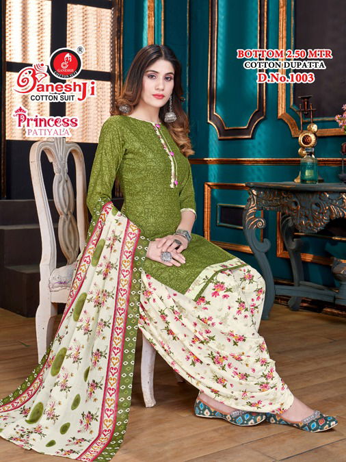 Princess Patiyala Vol 1 By Ganeshji Printed Cotton Dress Material Wholesale Shop In Surat